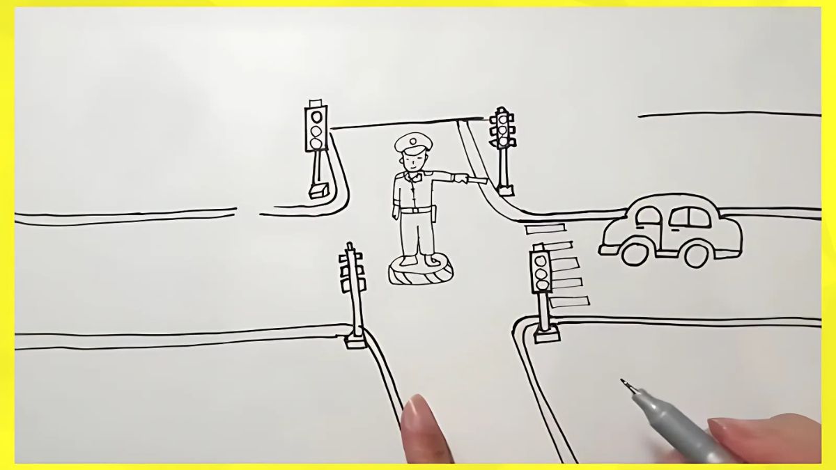 Xác định bố cục tổng thể của tranh