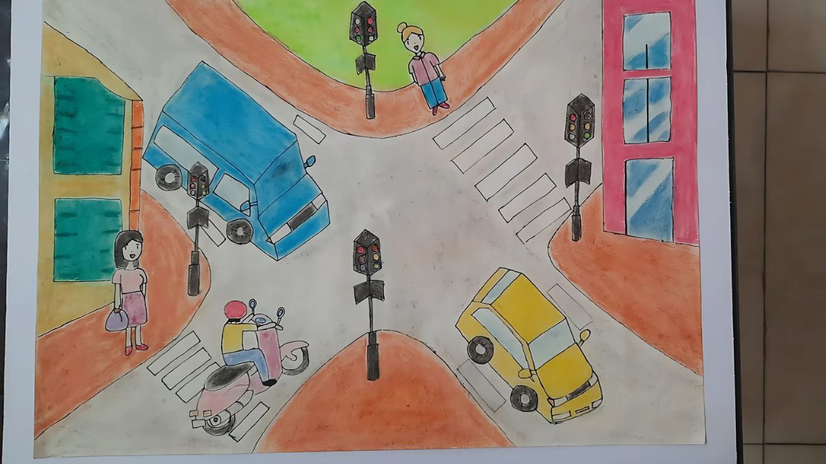 Tranh mẫu an toàn giao thông đẹp