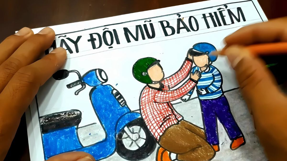 Tranh mẫu an toàn giao thông ý nghĩa