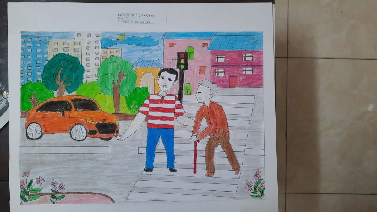 Tranh mẫu an toàn giao thông ý nghĩa