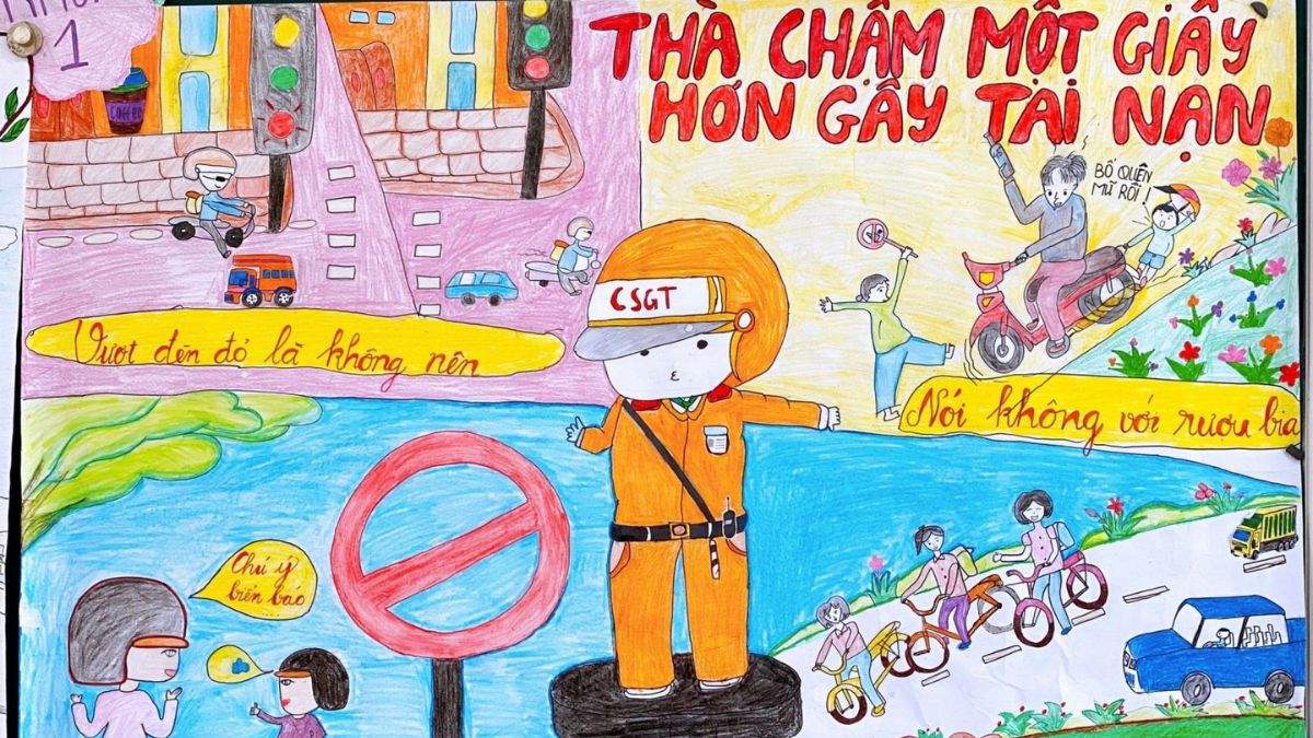 Tranh mẫu an toàn giao thông ý nghĩa