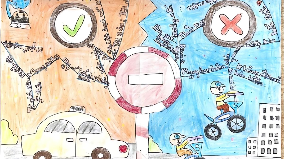 Tranh mẫu an toàn giao thông ý nghĩa