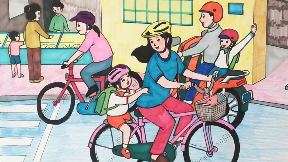 Tranh mẫu an toàn giao thông ý nghĩa