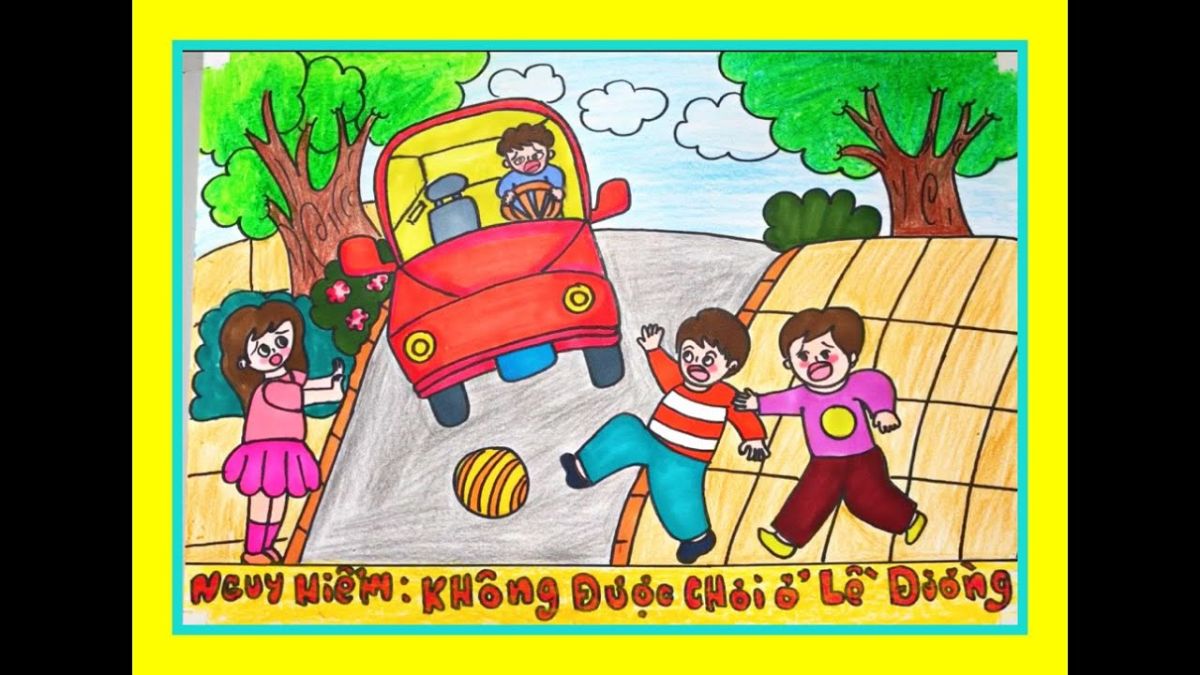 Tranh mẫu an toàn giao thông ý nghĩa