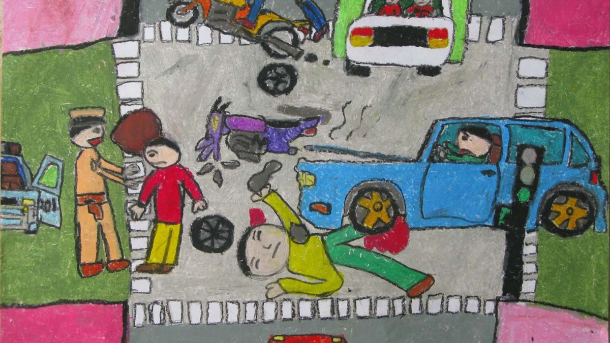 Tranh mẫu an toàn giao thông ý nghĩa