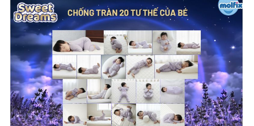 Chống tràn hiệu quả 20 tư thế cho bé