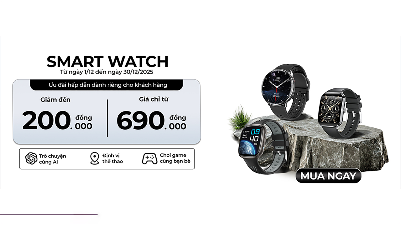 Hotsale mở bán smartwatch ZOBO, giảm ngay 200K Hotsale mở bán smartwatch ZOBO, giảm ngay 200K