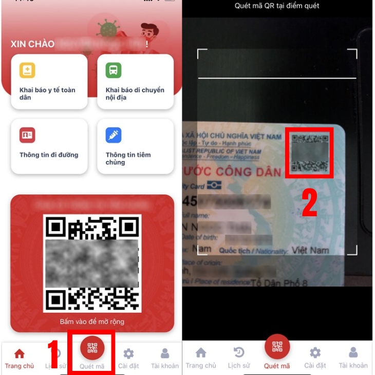 Quét mã QR trên CCCD bằng VNeID để tra cứu giấy phép lái xe