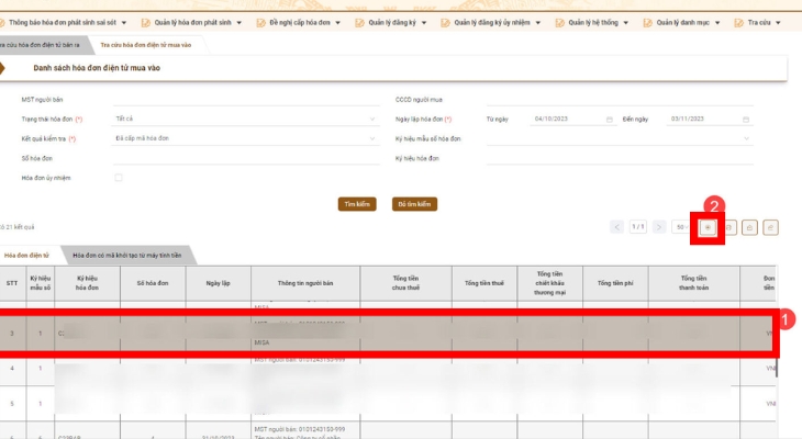 Xem chi tiết hóa đơn điện tử