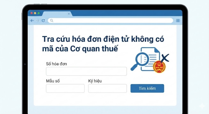 Tra cứu hóa đơn điện tử không có mã của Cơ quan thuế mà không cần đến tài khoản hệ thống HĐĐT