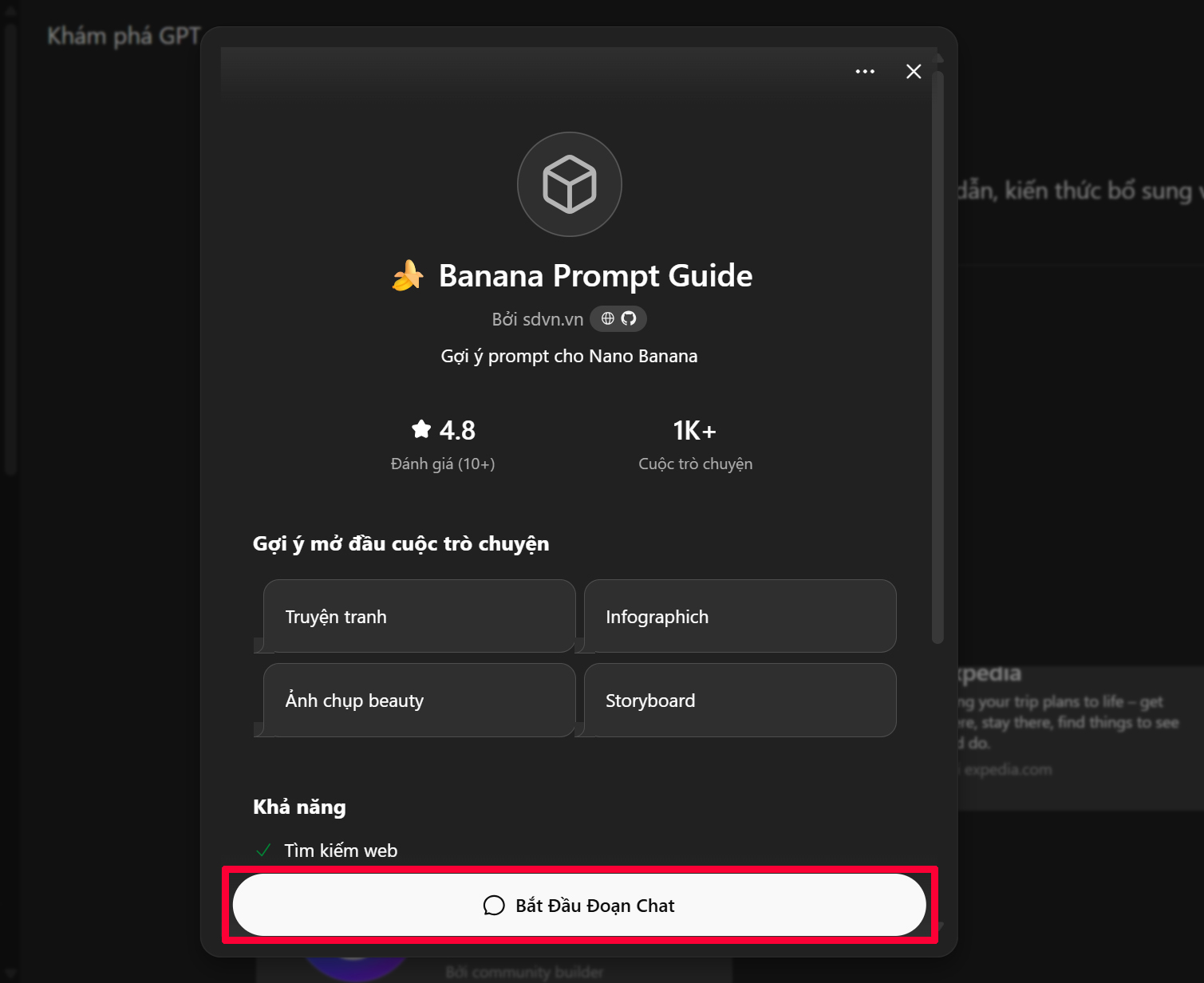 Công Cụ Viết Prompt Tạo Infographic Mẫu