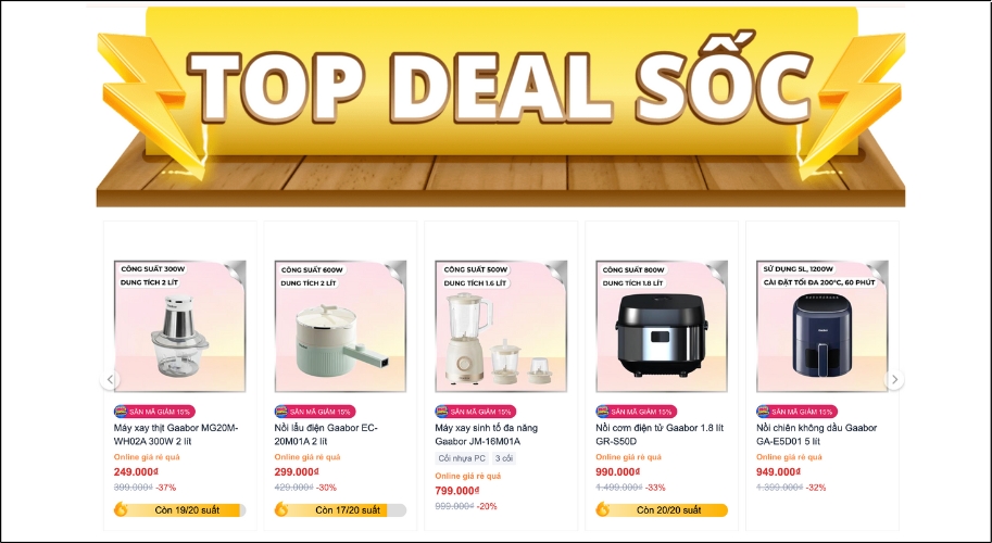 Bộ sản phẩm gia dụng mới của Gaabor hiện đã có mặt tại website và hệ thống cửa hàng Điện máy XANH