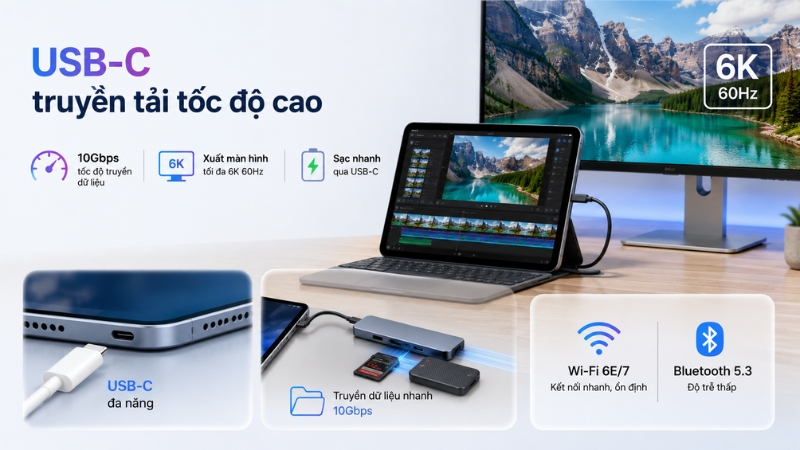 xxxx Cổng kết nối USB-C trên iPad Air