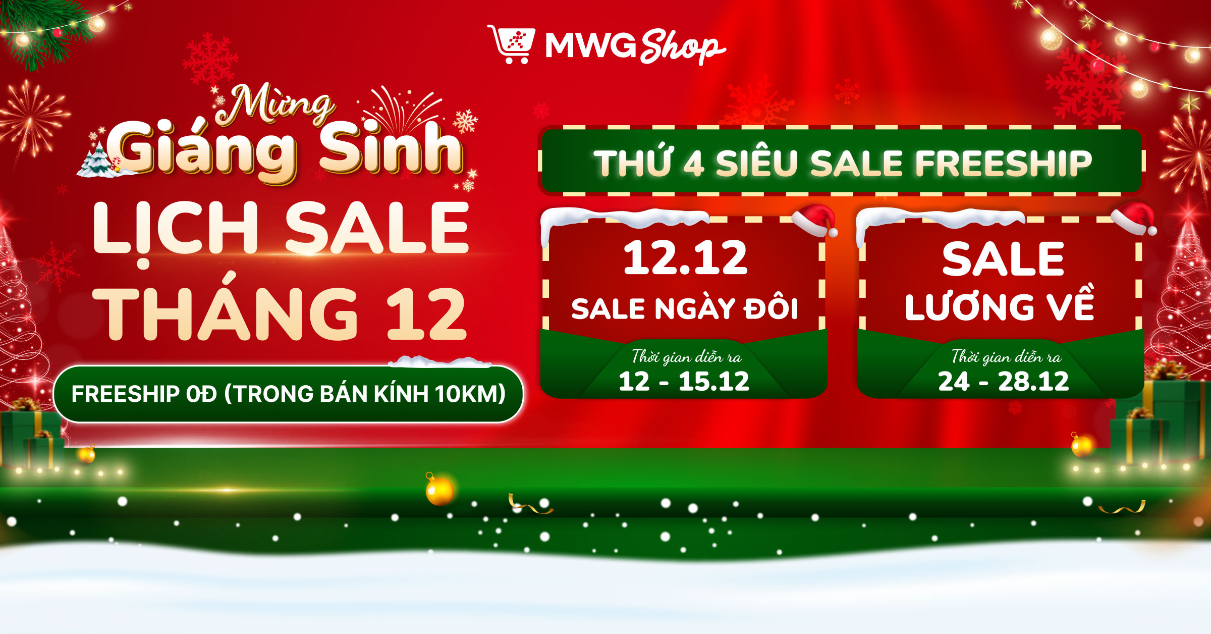 MWG SHOP - MỪNG GI&Aacute;NG SINH - SALE LINH Đ&Igrave;NH LỊCH SALE TH&Aacute;NG 12 - CHỐT ĐƠN TƯNG BỪNG CUỐI NĂM