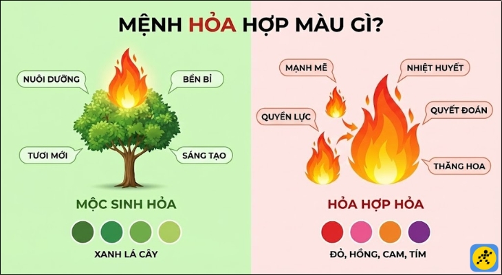 Gợi ý các màu sắc hợp với người mệnh Hoả