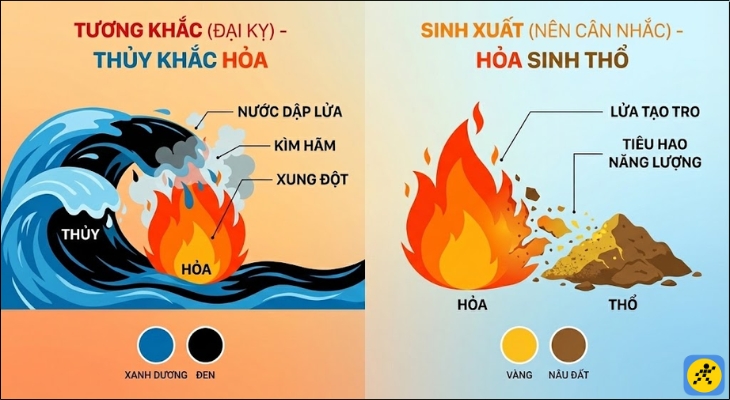 Người mệnh Hỏa sử dụng quá nhiều màu vàng hoặc nâu đất có thể dẫn đến năng lượng Hỏa trong bản mệnh dễ bị tiêu hao