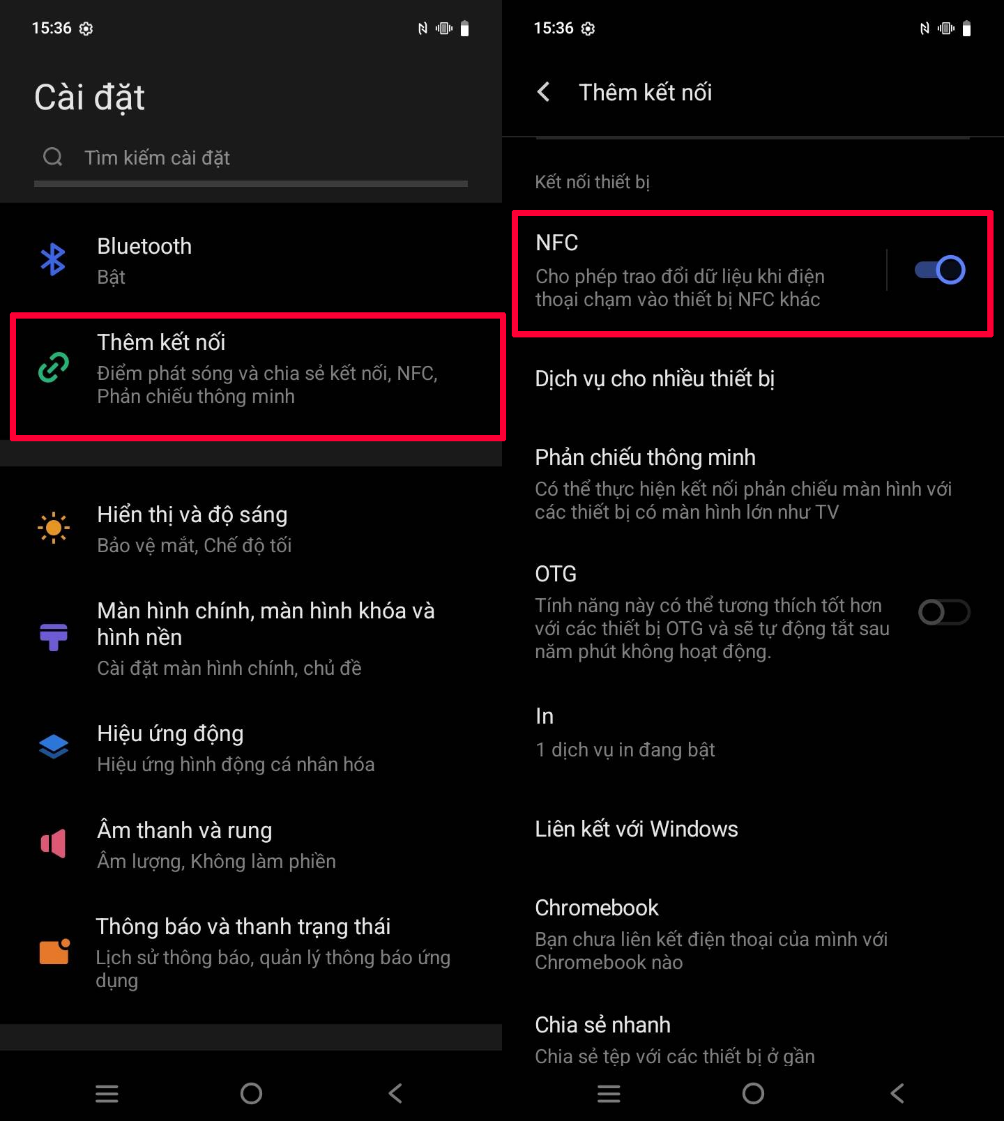 Cách bật NFC trên vivo Y21d Cách bật NFC trên vivo Y21d
