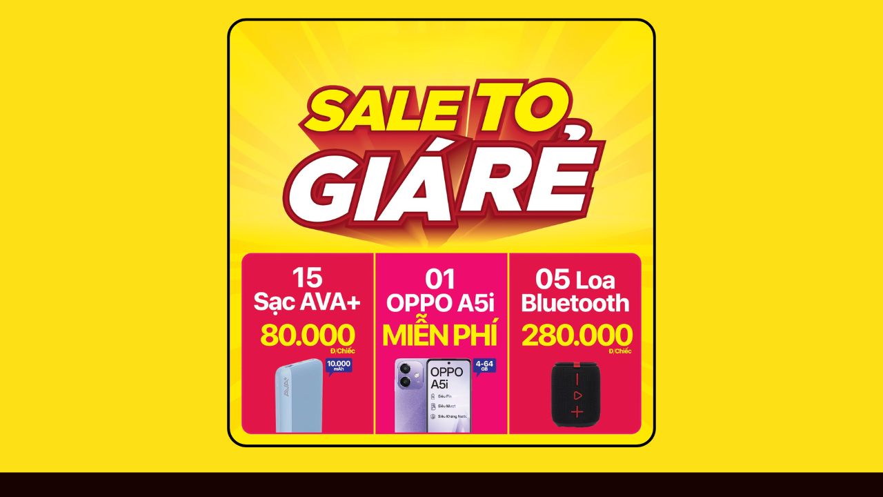 Xếp Hàng Săn Sale Oppo A5I Miễn Phí Chỉ Có Tại Tgdđ, Sạc Dự Phòng Chỉ 80K, Loa Bluetooth Chỉ 280K