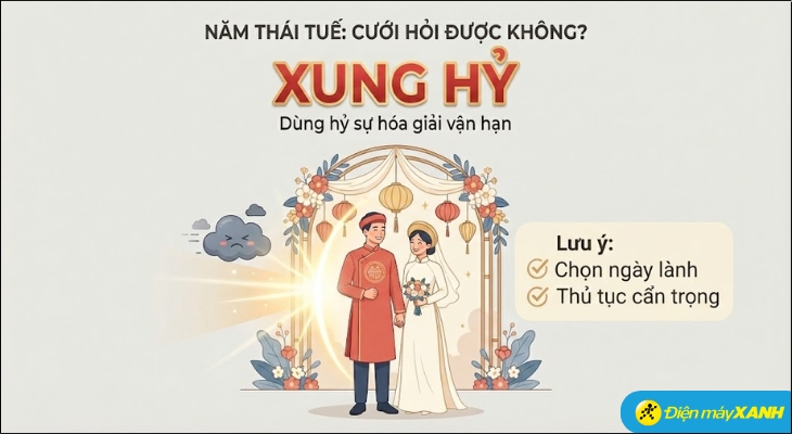 Năm phạm Thái Tuế hoàn toàn có thể cưới hỏi được