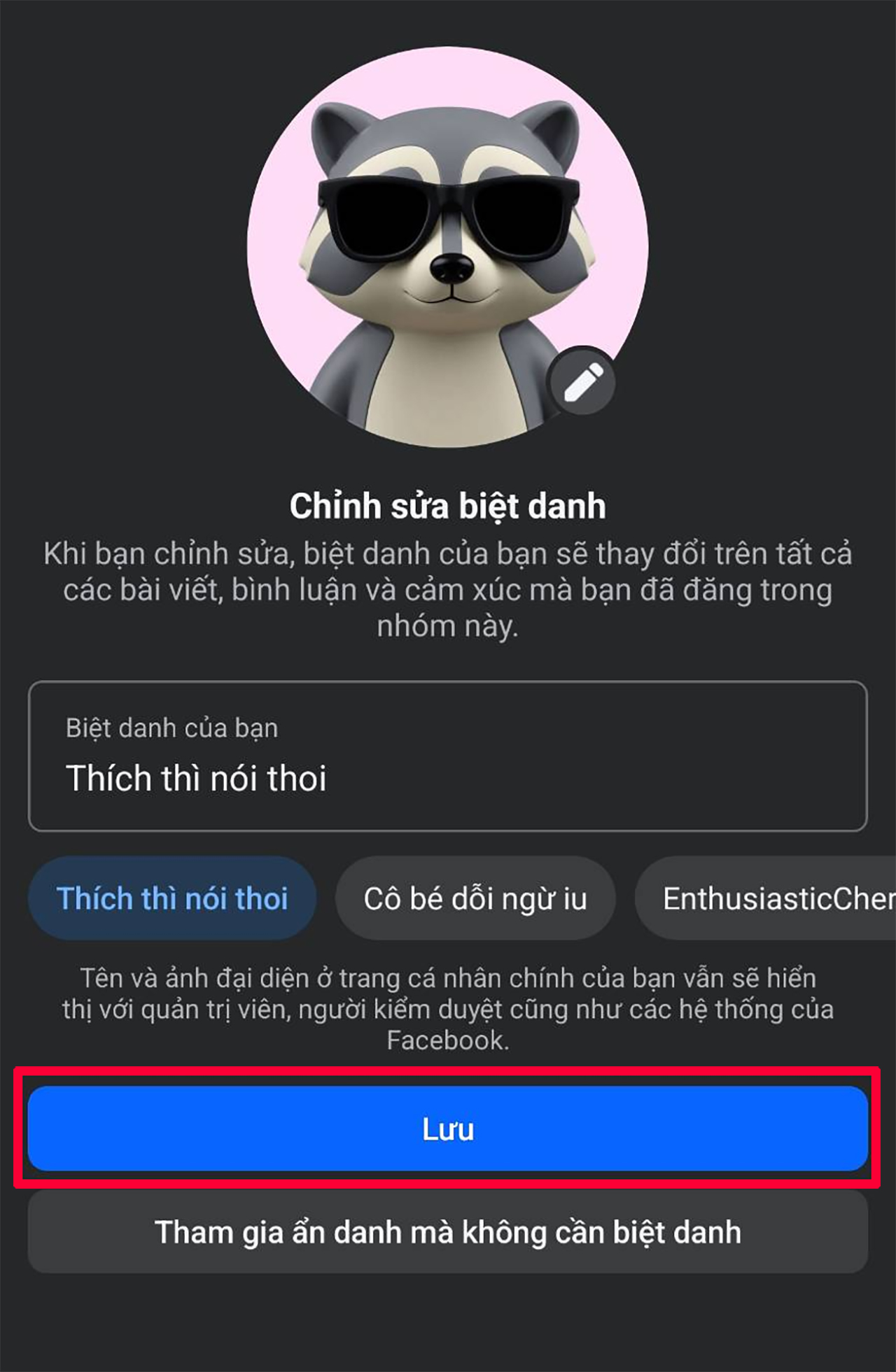 Cách Đổi Ảnh Đại Diện Bình Luận Ẩn Danh Trên Facebook