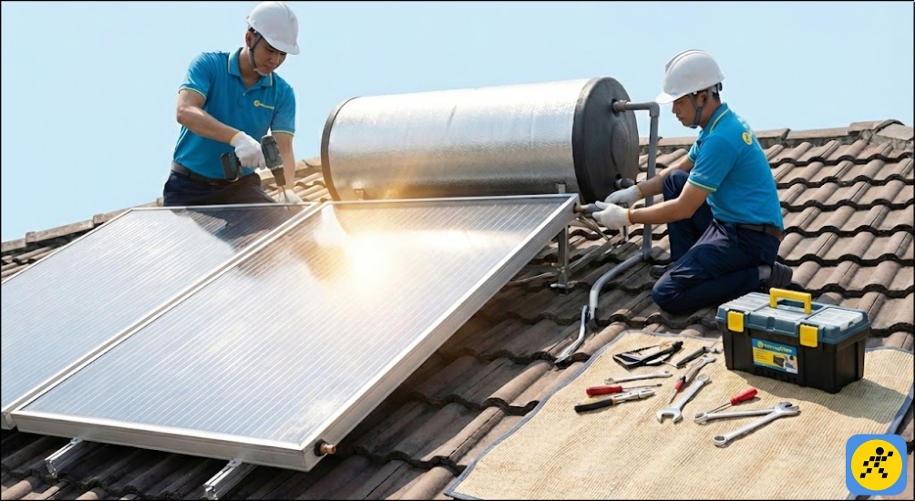 Khi chọn mua máy nước nóng năng lượng mặt trời, ưu tiên khảo sát vị trí lắp đặt để tối đa hóa tiếp xúc ánh nắng