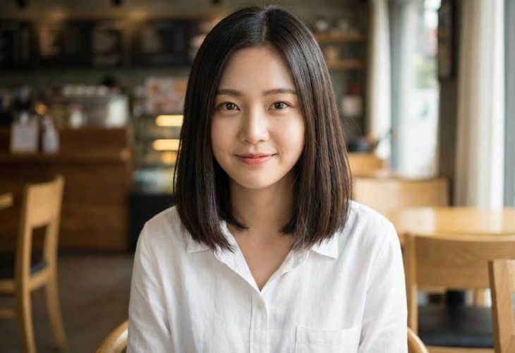 Tóc ngắn thẳng không mái tôn lên vầng trán sáng ngời của người con gái Tóc ngắn thẳng không mái tôn lên vầng trán sáng ngời của người con gái