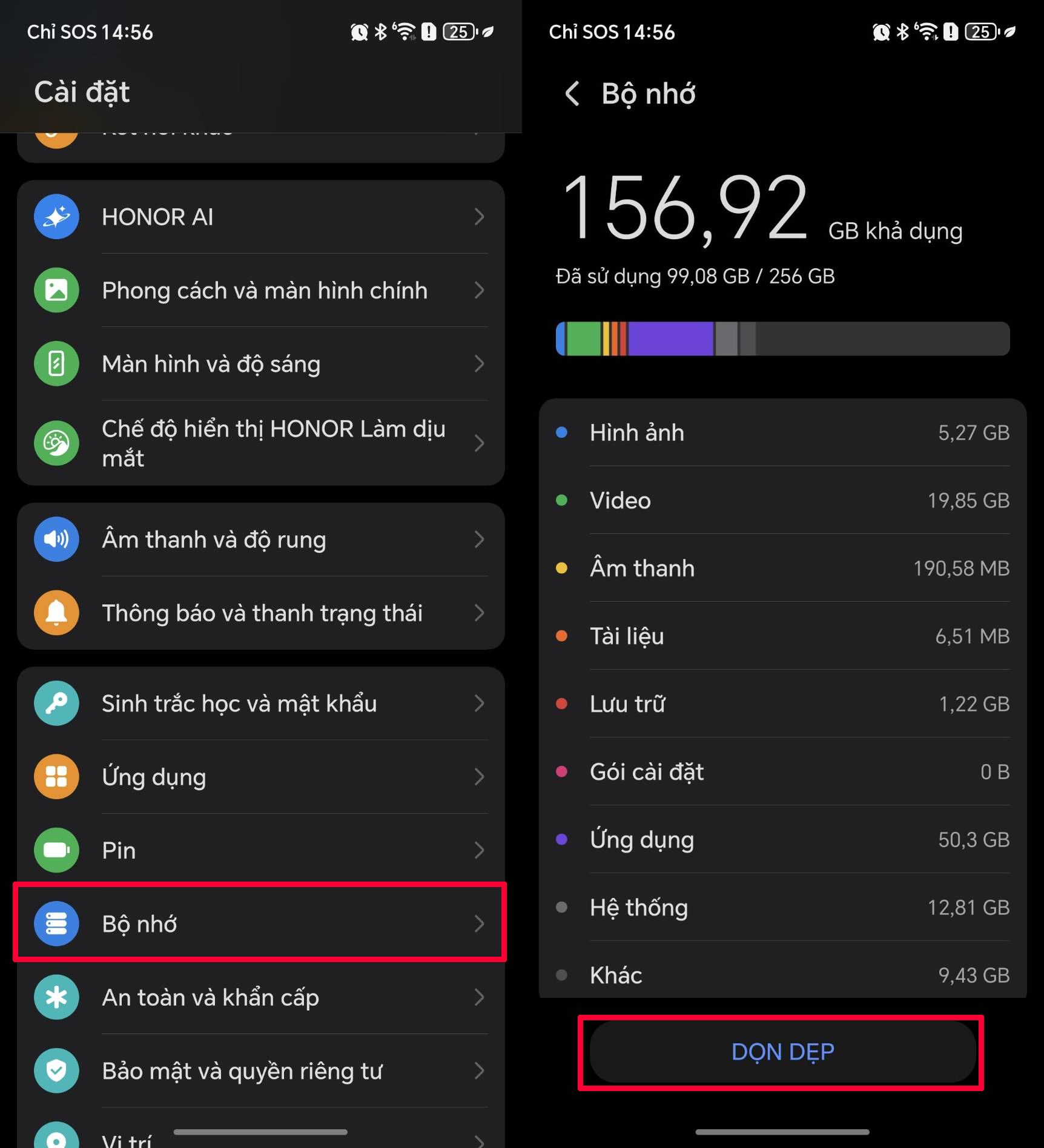 Cách dọn dẹp bộ nhớ trên HONOR X9d