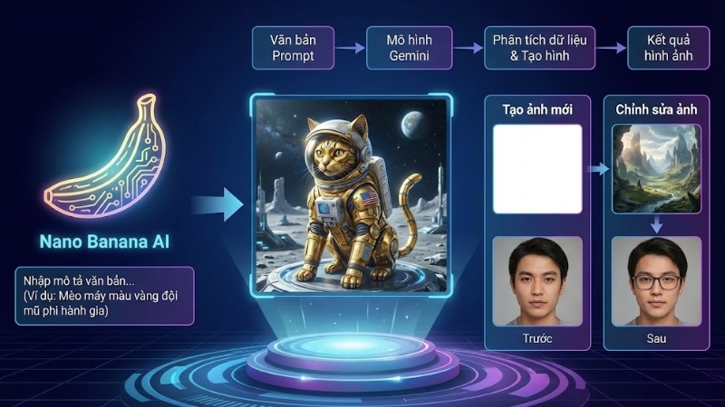Nano Banana AI l&agrave; c&ocirc;ng cụ chỉnh sửa h&igrave;nh ảnh thế hệ mới của Google