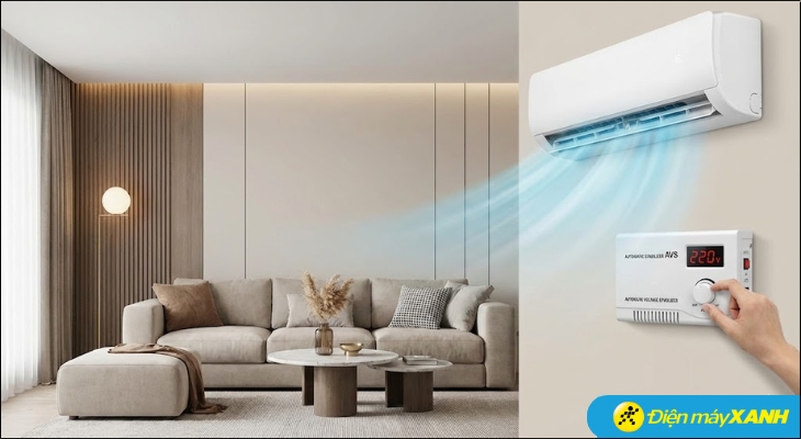 Ổn áp không chỉ giúp ổn định nguồn điện cho máy lạnh hoạt động bền bỉ mà còn bảo vệ các thiết bị điện tử