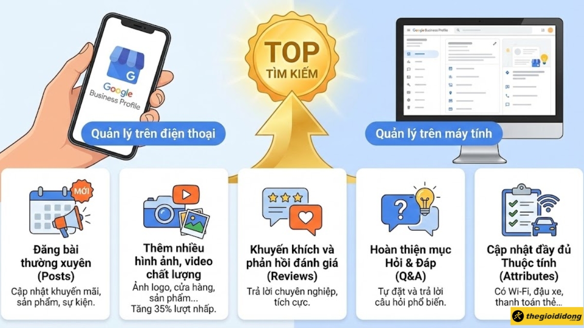 C&aacute;ch l&agrave;m hồ sơ Google Business l&ecirc;n top t&igrave;m kiếm 