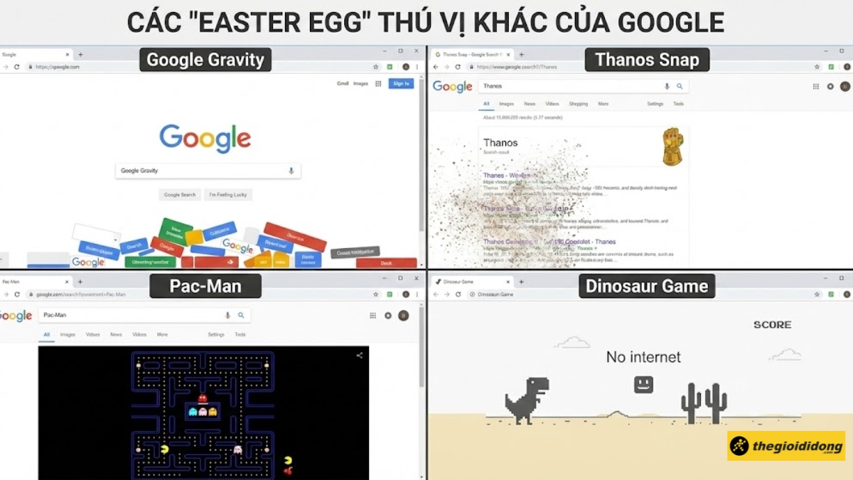 Các "Easter Egg" thú vị khác của Google Các "Easter Egg" thú vị khác của Google