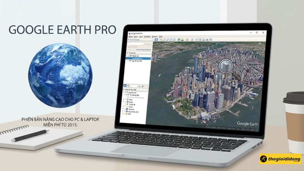 Google Earth Pro l&agrave; phi&ecirc;n bản n&acirc;ng cao của Google Earth