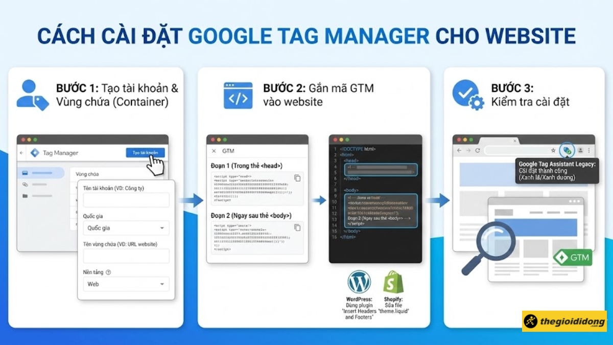 C&aacute;ch c&agrave;i đặt Google Tag Manager cho website