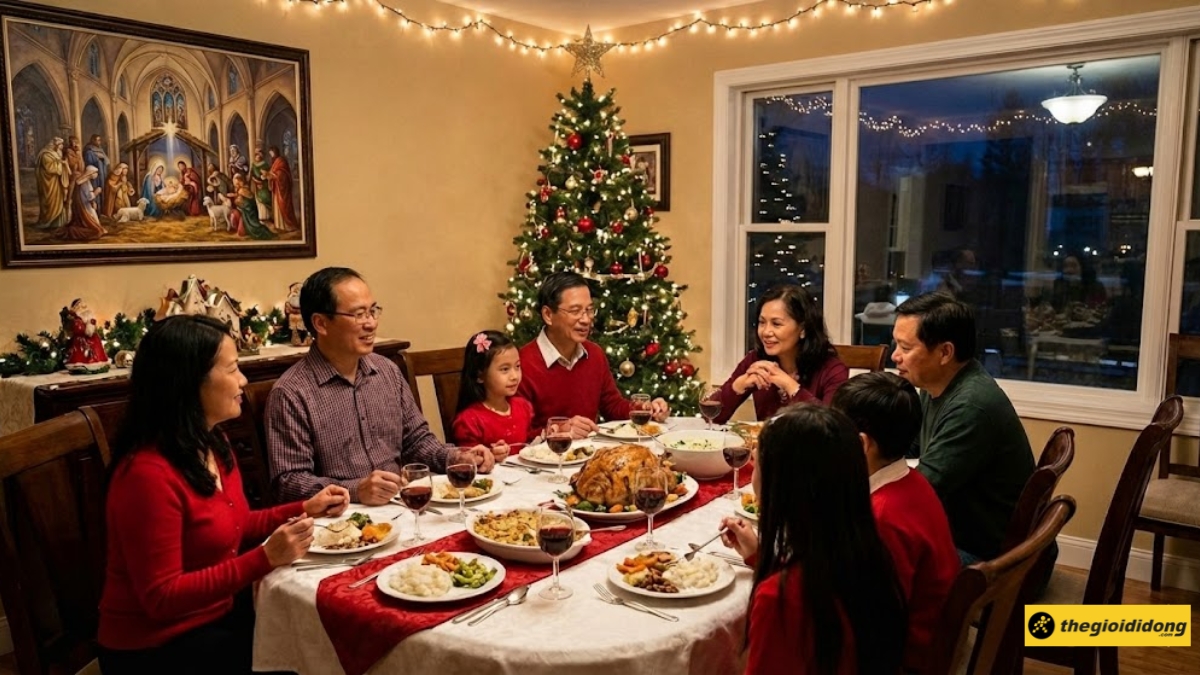 Gi&aacute;ng Sinh l&agrave; dịp để c&aacute;c th&agrave;nh vi&ecirc;n trong gia đ&igrave;nh đo&agrave;n tụ