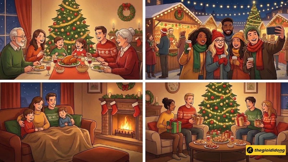 STT Gi&aacute;ng sinh &yacute; nghĩa cho gia đ&igrave;nh, bạn b&egrave;