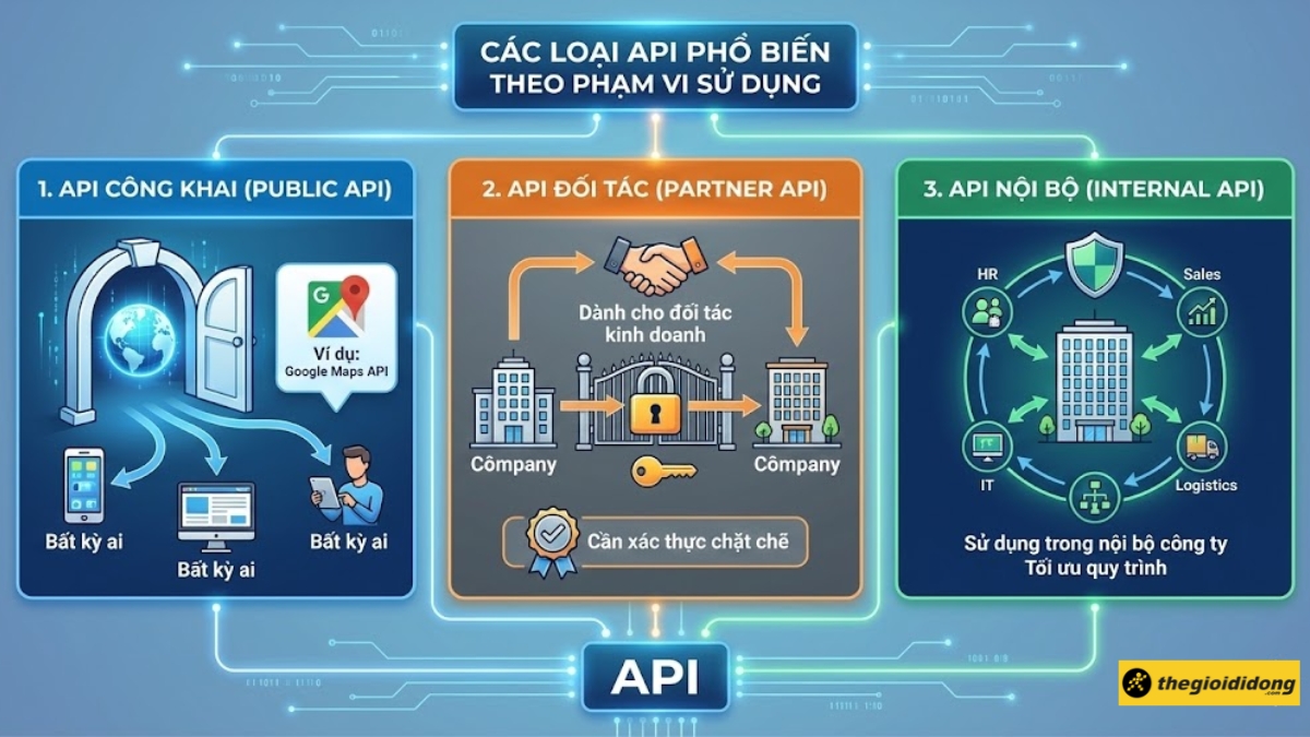 C&aacute;c loại API phổ biến theo phạm vi sử dụng