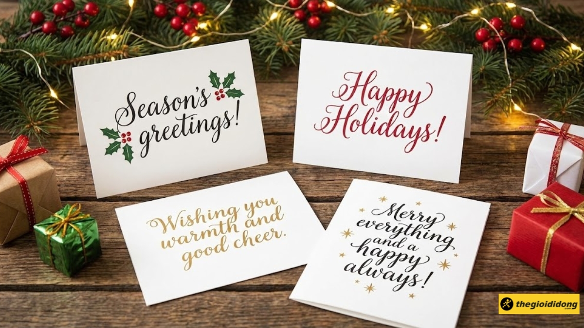 Lời ch&uacute;c Gi&aacute;ng sinh tiếng Anh ngắn gọn, phổ biến