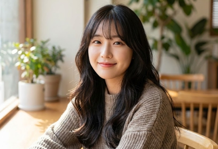 Mái Pháp là kiểu mái mang lại độ phồng tự nhiên và vẻ thanh thoát cho gương mặt 