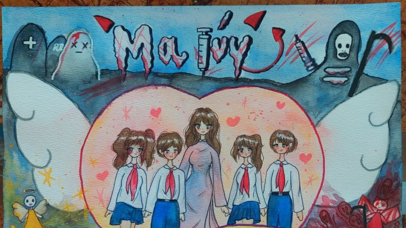 Tranh mẫu đề tài phòng chống ma tuý