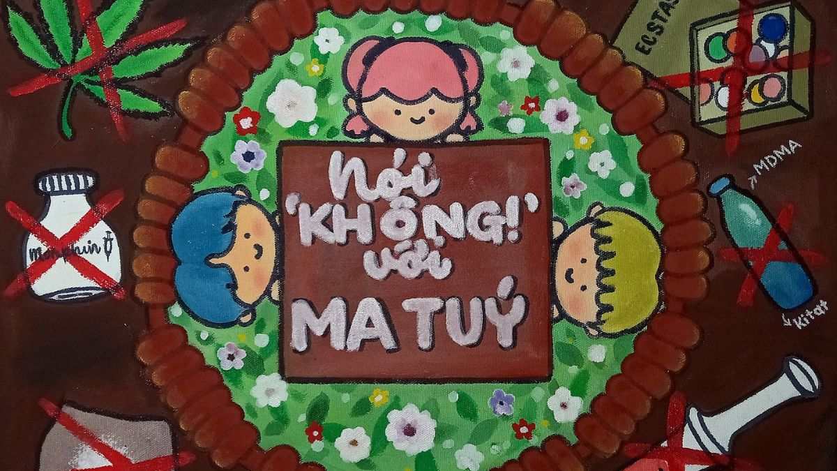 Tranh vẽ tệ nạn xã hội chủ đề ma túy