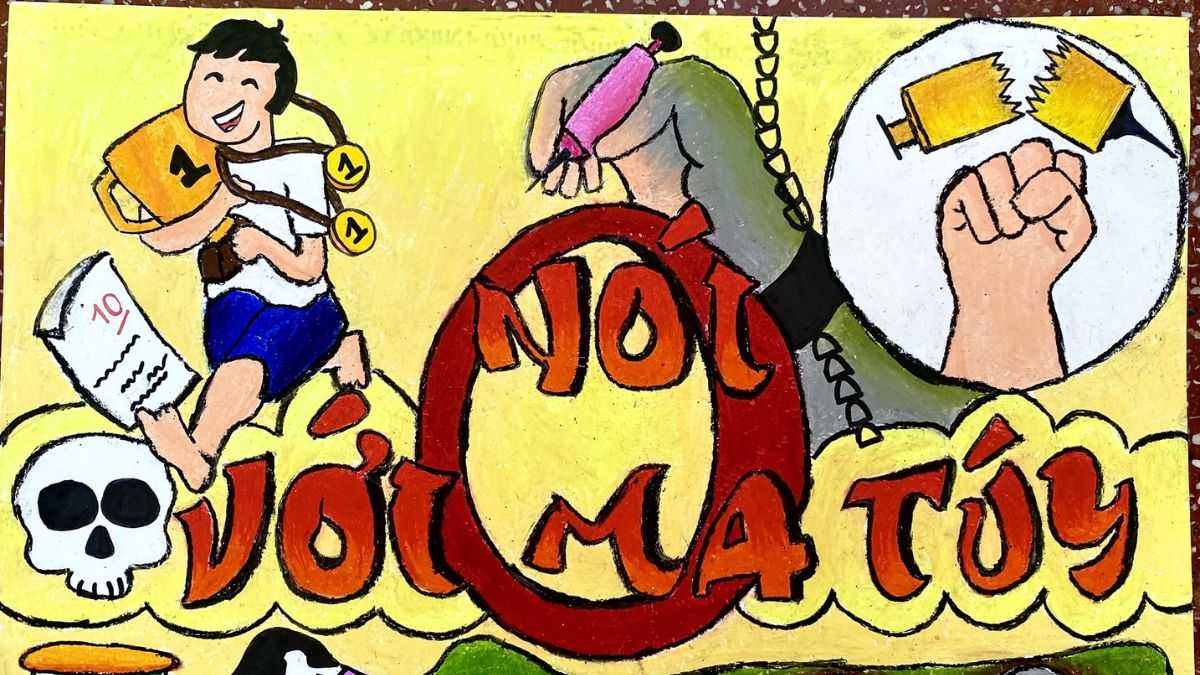 Tranh vẽ tệ nạn xã hội chủ đề ma túy