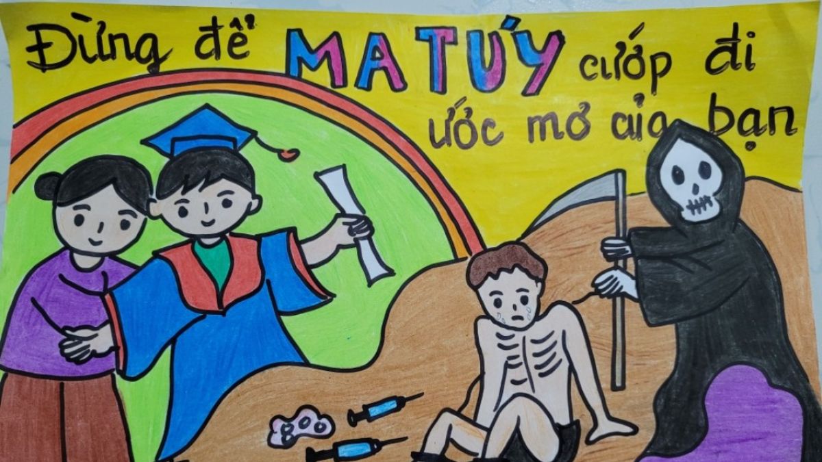 Tranh vẽ tệ nạn xã hội chủ đề ma túy