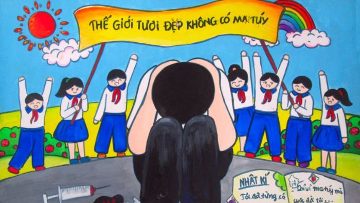 Tranh vẽ tệ nạn xã hội chủ đề ma túy