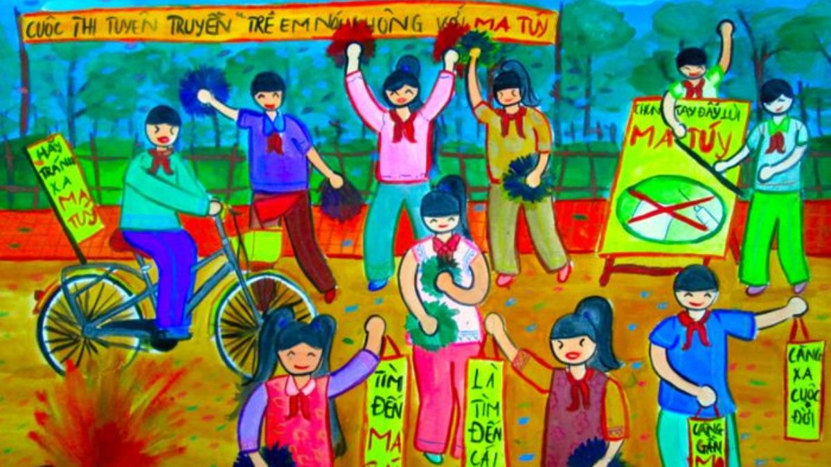 Tranh vẽ tệ nạn xã hội chủ đề ma túy