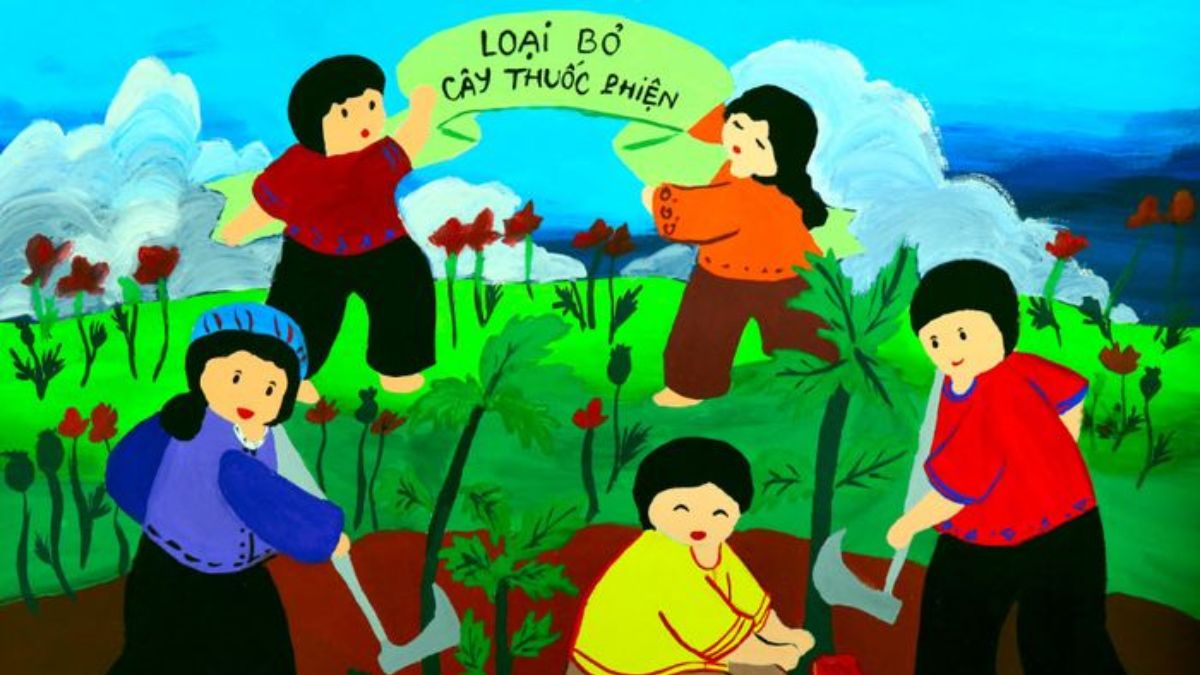 Tranh vẽ tệ nạn xã hội chủ đề ma túy