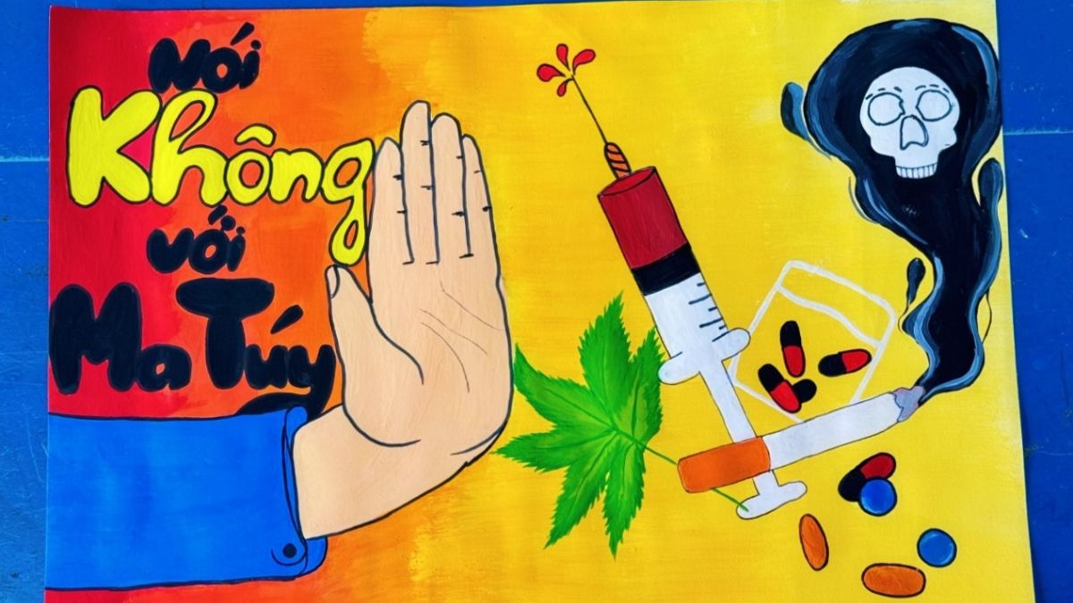Tranh mẫu phòng chống tệ nạn xã hội đẹp