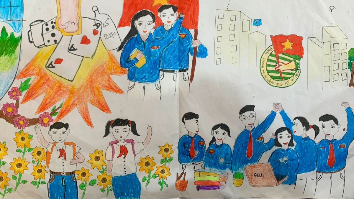 Tranh mẫu phòng chống tệ nạn xã hội đẹp