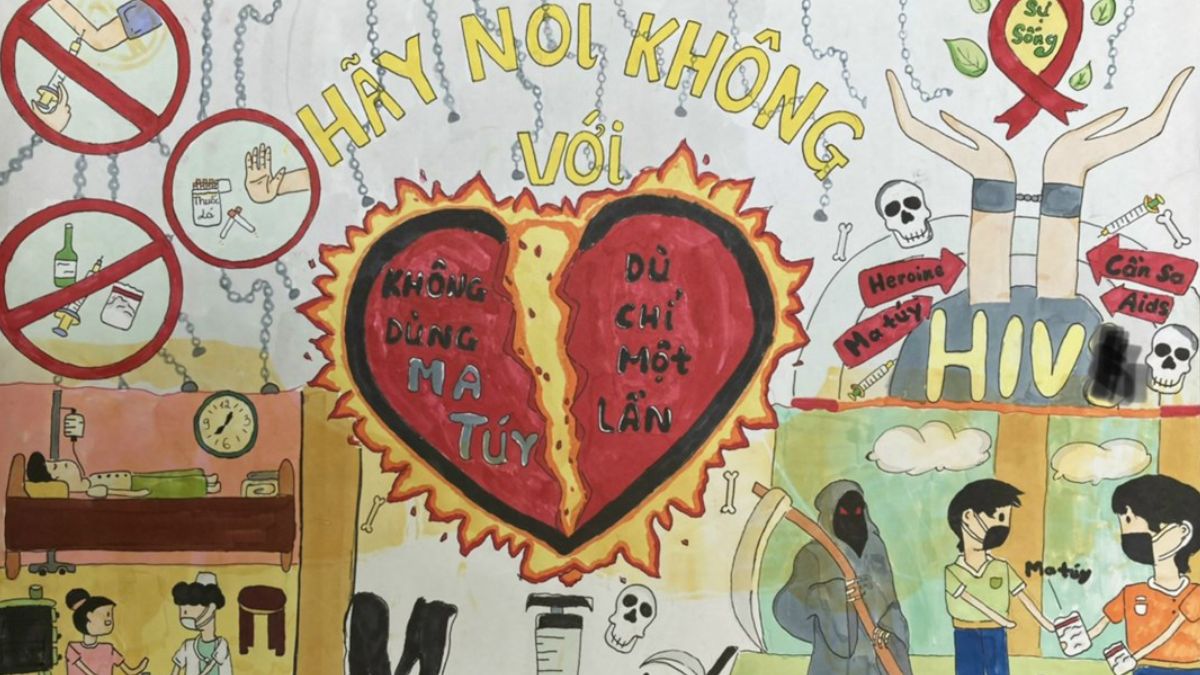 Tranh mẫu phòng chống tệ nạn xã hội đẹp