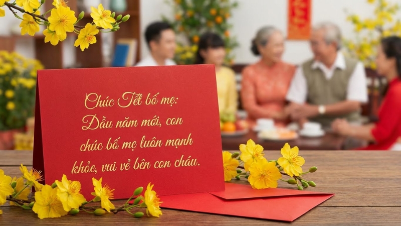 Lời ch&uacute;c Tết cha mẹ