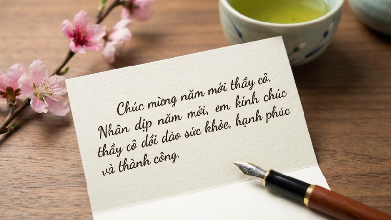 Lời ch&uacute;c Tết thầy c&ocirc;